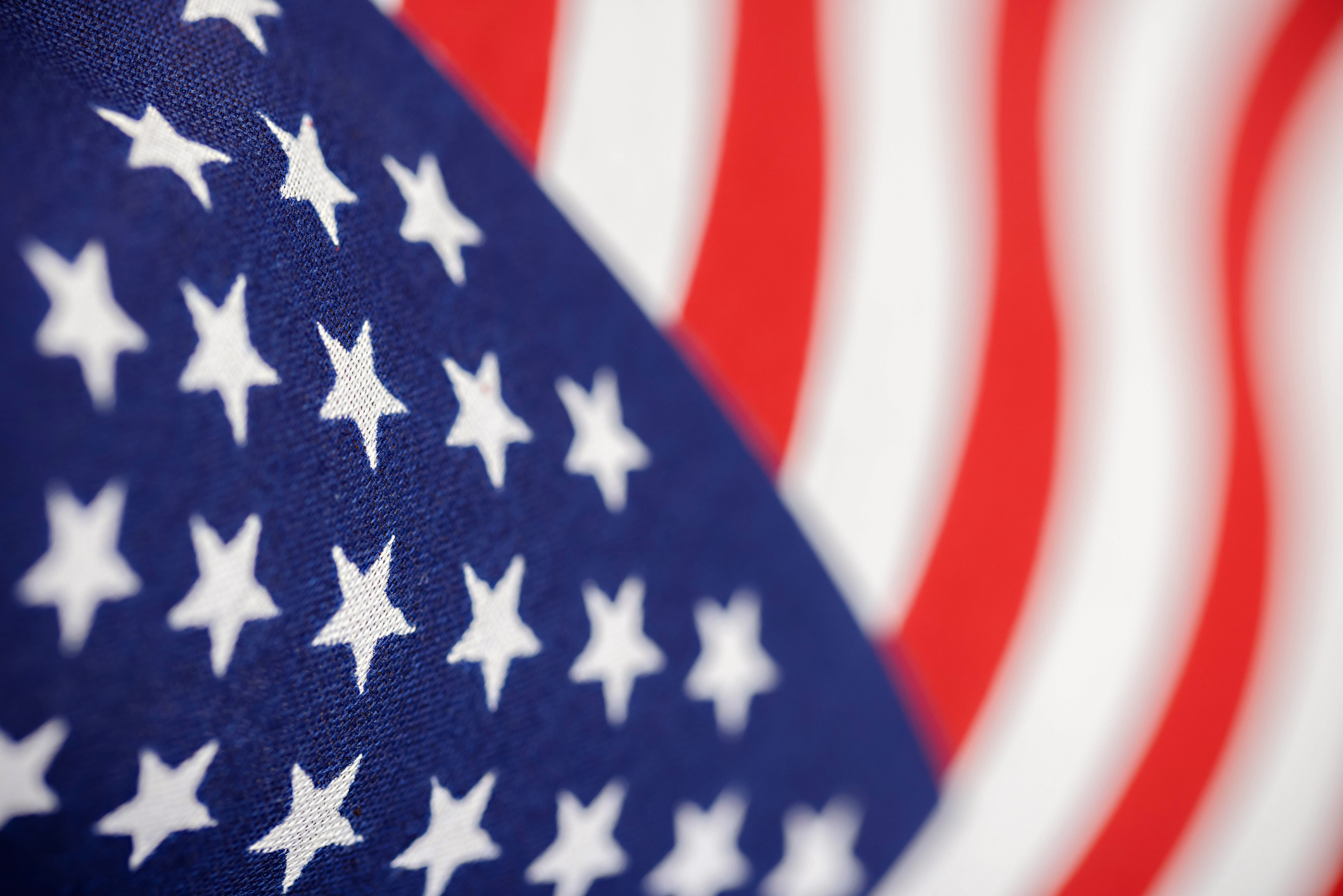 American flag waving